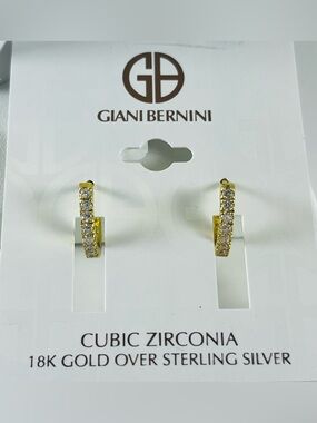 Giani Bernini Gold Cubic Zirconia Huggie Earrings